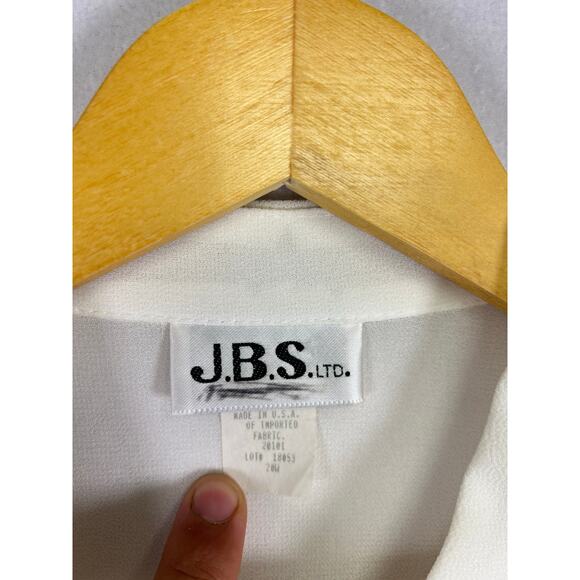 Vintage JBS white sheer duster jacket and sleeveless dress set 20w￼ - Picture 2 of 14